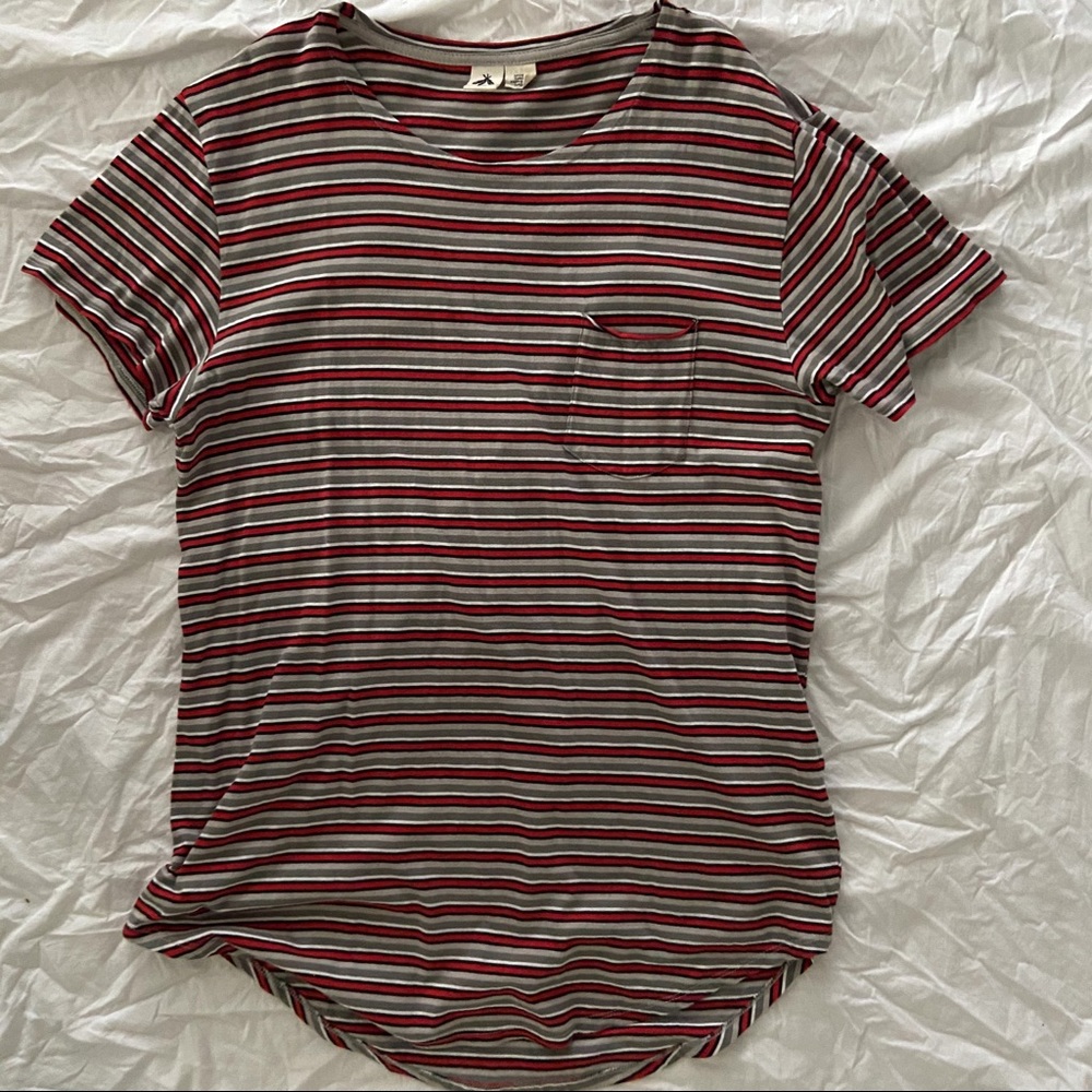 Urban Outfitters Stripe Long Scoop TShirt